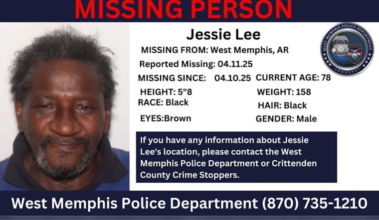 Statewide Silver Alert Issued for Missing West Memphis Man with Dementia