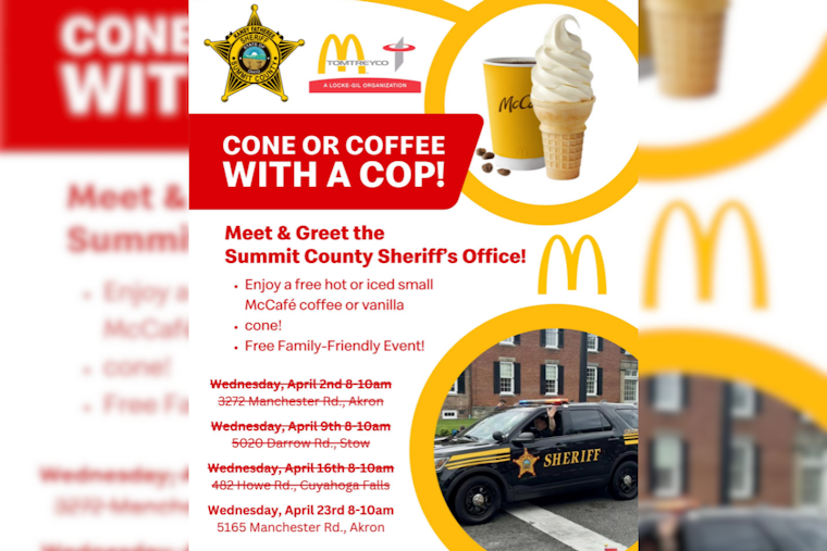 Summit County Deputies Partner with McDonald's for 'Cone or Coffee with a Cop' Event in New Franklin