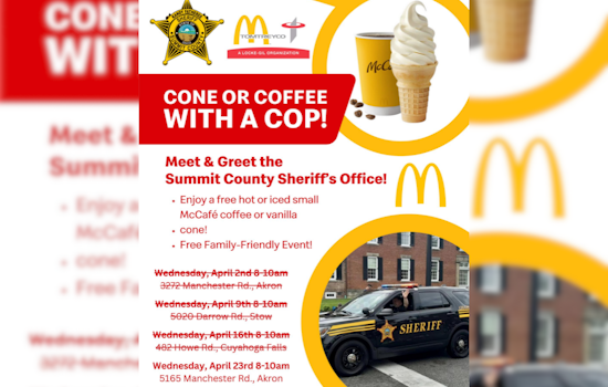 Summit County Deputies Partner with McDonald's for 'Cone or Coffee with a Cop' Event in New Franklin