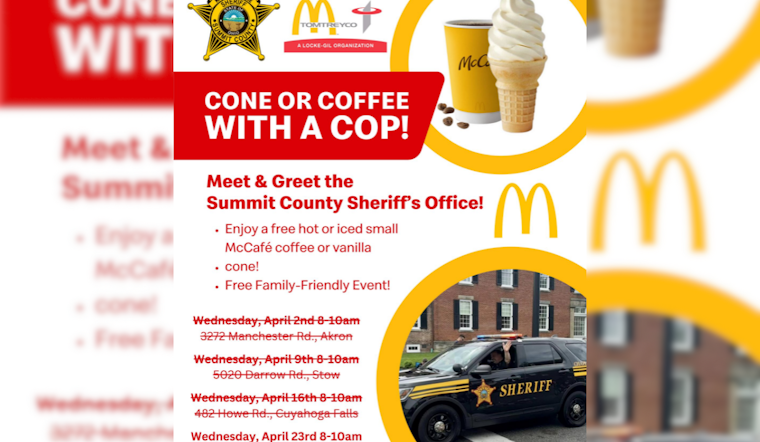 Summit County Deputies Partner with McDonald's for 'Cone or Coffee with a Cop' Event in New Franklin
