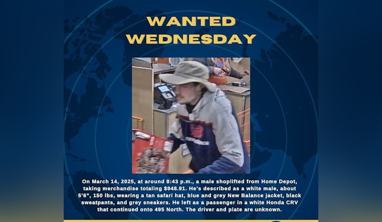 Tewksbury Police Seek Public's Help to Identify Suspect in Home Depot Shoplifting Case