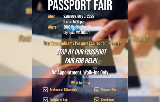 Thurston County Auditor's Office Hosts Passport Fair in Olympia for Renewals and First-Time Applications