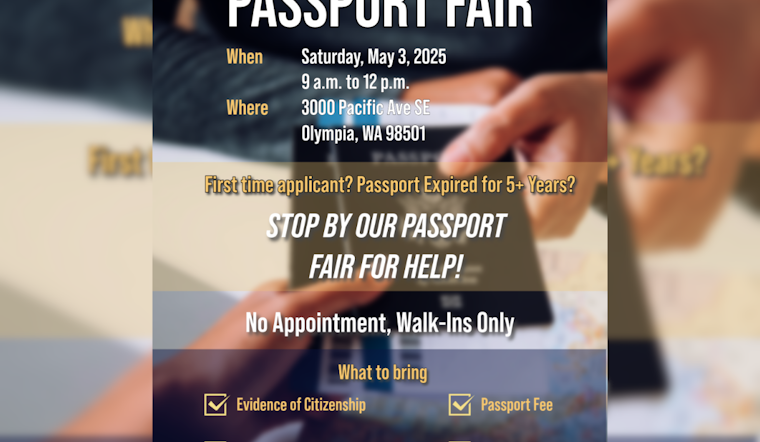 Thurston County Auditor's Office Hosts Passport Fair in Olympia for Renewals and First-Time Applications