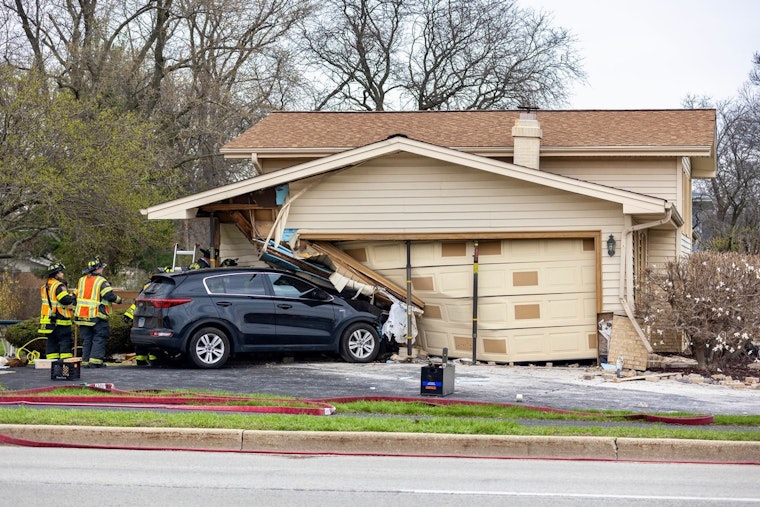 Two Injured as Car Crashes Into Home in Orland Park, Occupants Unharmed