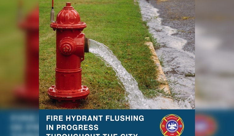 Union City Announces Spring Hydrant Testing Schedule, Advises on Temporary Water Discoloration