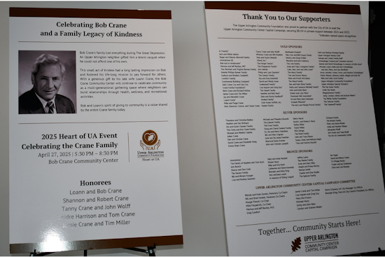 Upper Arlington Community Foundation to Honor the Crane Family at Heart of UA Gala