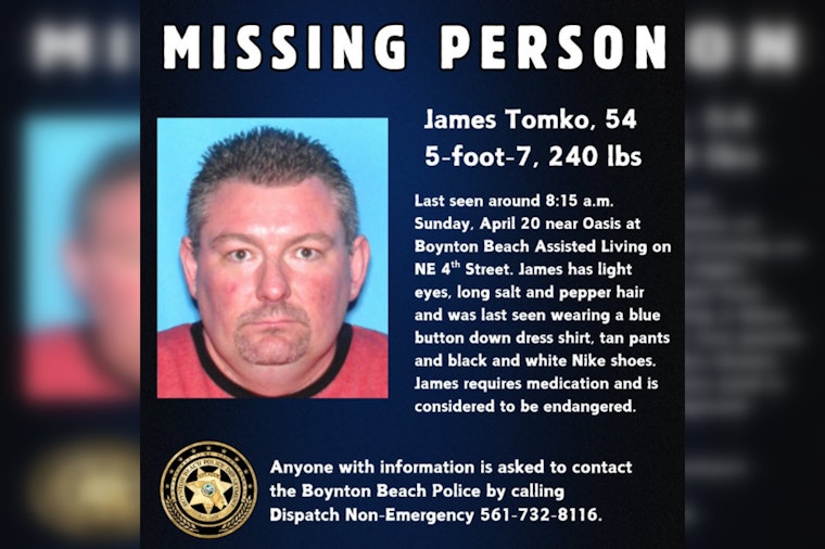 Urgent Public Assistance Sought in Search for Endangered Missing Man in Boynton Beach