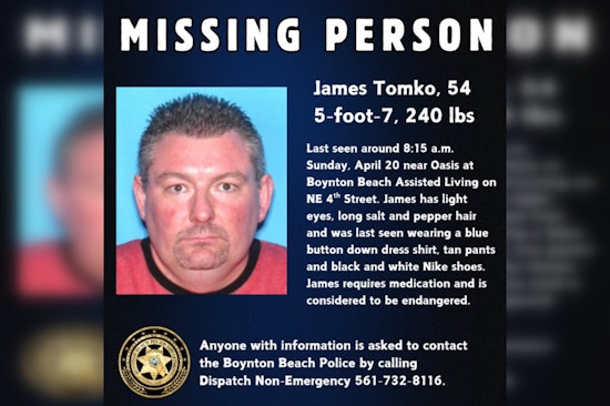 Urgent Public Assistance Sought in Search for Endangered Missing Man in Boynton Beach