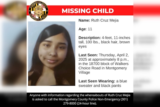 Urgent Public Search Underway for Missing 11-Year-Old Ruth Cruz Mejia in Montgomery Village