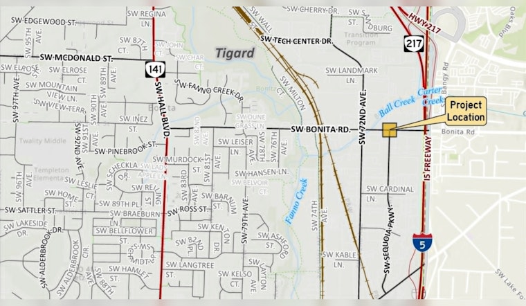 Washington County Invites Public Input on Bonita Road-Sequoia Parkway Traffic Signal Project