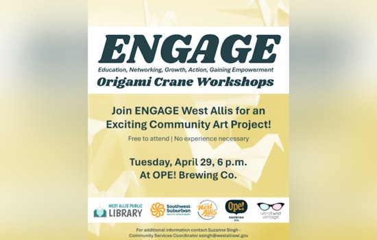 West Allis Showcases Community Spirit with 1,000-Crane Origami Art Event at OPE Brewing Co.