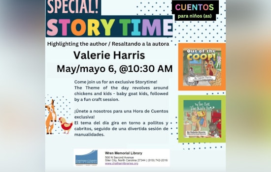 Wren Memorial Library in Siler City Unveils May Programs for Chatham County Residents