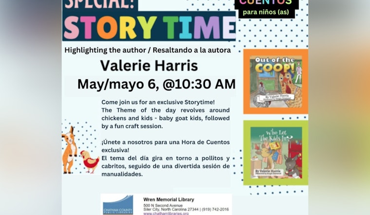 Wren Memorial Library in Siler City Unveils May Programs for Chatham County Residents
