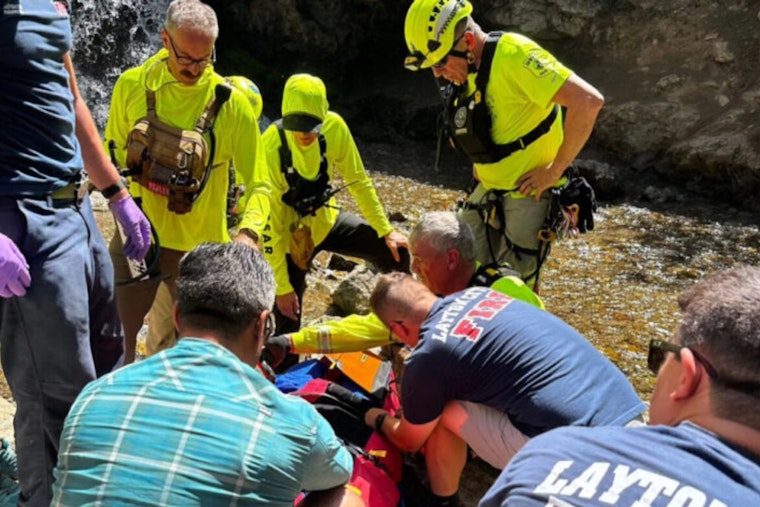 64-Year-Old Man Hospitalized After 20-Foot Fall in Davis County's Adams Canyon