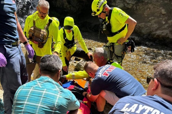 64-Year-Old Man Hospitalized After 20-Foot Fall in Davis County's Adams Canyon
