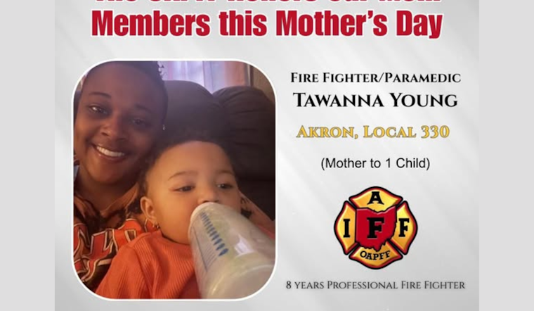 Akron Celebrates Dual Role of Mother and Lifesaver: Paramedic Tawanna Lauded by Local Firefighters