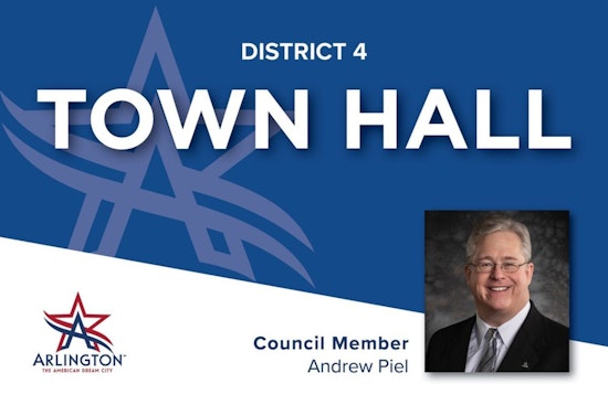 Arlington District 4 Residents Invited to Discuss Budget and Economic Development with Councilman Piel