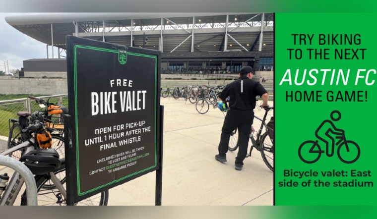 Austin FC Promotes Eco-Friendly Commute with Bike Valet Service for Home Game Against El Paso Locomotive
