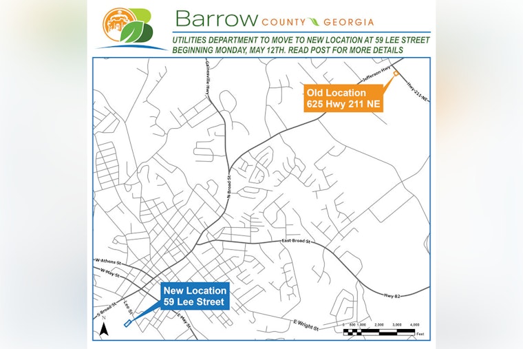 Barrow County Utilities Department Moves to New Location on Lee Street in Winder
