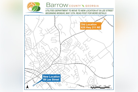 Barrow County Utilities Department Moves to New Location on Lee Street in Winder