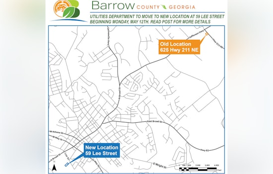 Barrow County Utilities Department Moves to New Location on Lee Street in Winder