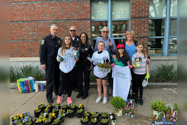 Boston Police and Local Girl Scouts Plant Unity, Blooming Partnerships at District C-6 Station