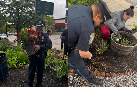 Boston Police and Locals Unite to Revitalize Robert Lawson Park in Jamaica Plain