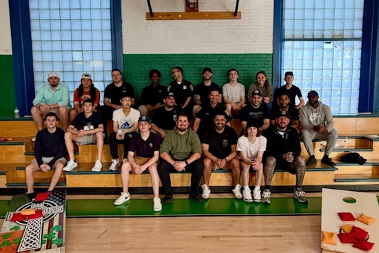 Boston Police Build Community Ties with Basketball and Cookout at Charlestown Boys and Girls Club