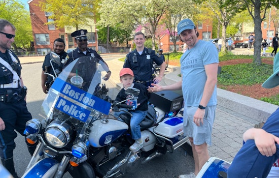 Boston Police Department Officers Join in Celebrating South End Little League Opening Day Parade