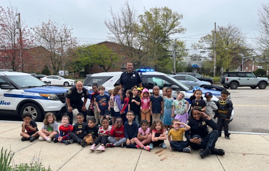 Boston Police Engage with Kindergarten Students at Beethoven School in West Roxbury to Foster Community Relations