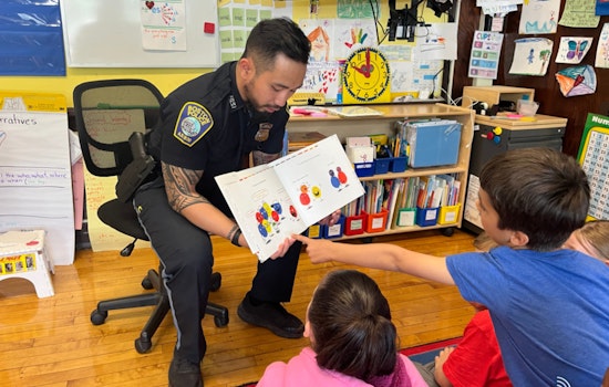 Boston Police Engage with Kindergarteners at Joyce Kilmer School for AAPI Heritage Month Reading Initiative