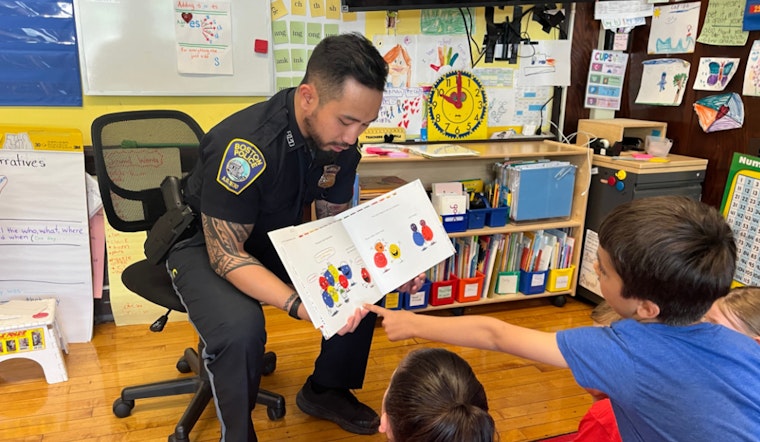 Boston Police Engage with Kindergarteners at Joyce Kilmer School for AAPI Heritage Month Reading Initiative