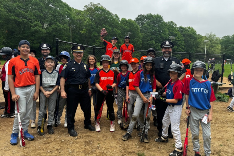 Boston Police Hit Homerun with Regan Youth League in Jamaica Plain Community Engagement Event