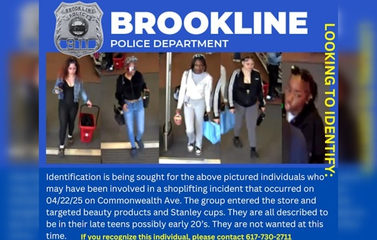 Brookline Police Seek Public's Help to Identify Persons of Interest in Commonwealth Avenue Shoplifting Case