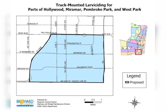 Broward County Launches Mosquito Control Campaign in Hollywood, Miramar and Adjacent Areas to Prevent Disease Spread