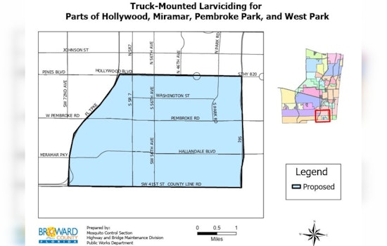 Broward County Launches Mosquito Control Campaign in Hollywood, Miramar and Adjacent Areas to Prevent Disease Spread