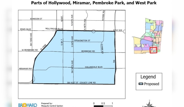 Broward County Launches Mosquito Control Campaign in Hollywood, Miramar and Adjacent Areas to Prevent Disease Spread