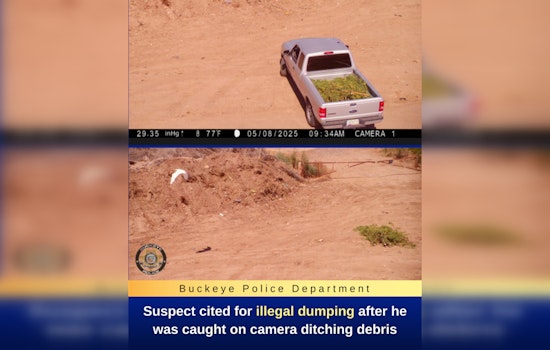 Buckeye Man Cited for Criminal Littering After Camera Captures Illegal Dumping in Desert Area