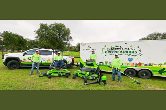 Carrollton Launches First All-Electric Mowing Crew for Greener Parks and City Facilities