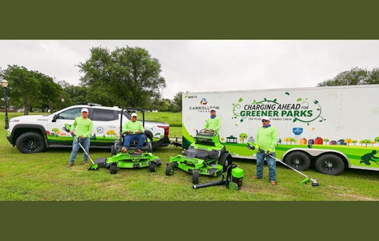 Carrollton Launches First All-Electric Mowing Crew for Greener Parks and City Facilities