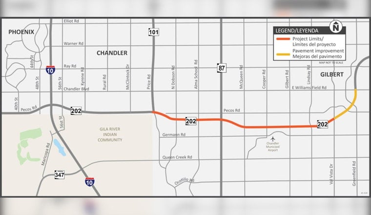 Chandler Commuters Alert: Loop 202 On-Ramp at Arizona Avenue to Close for Two Months