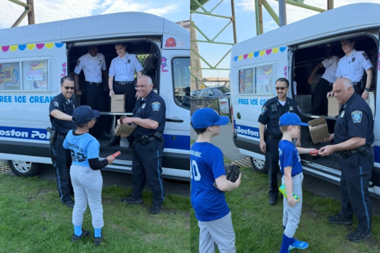 Charlestown Little League Baseball Season Begins with Joyful Parade and BPD Community Support