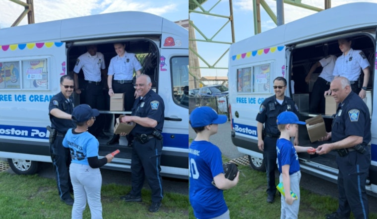 Charlestown Little League Baseball Season Begins with Joyful Parade and BPD Community Support