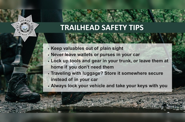 Clackamas County Sheriff Issues Trailhead Theft Alert, Urges Hikers to Secure Belongings
