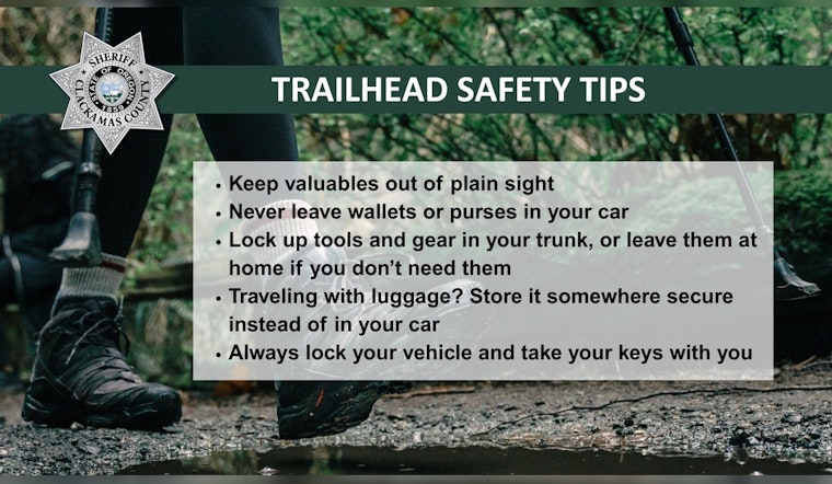 Clackamas County Sheriff Issues Trailhead Theft Alert, Urges Hikers to Secure Belongings