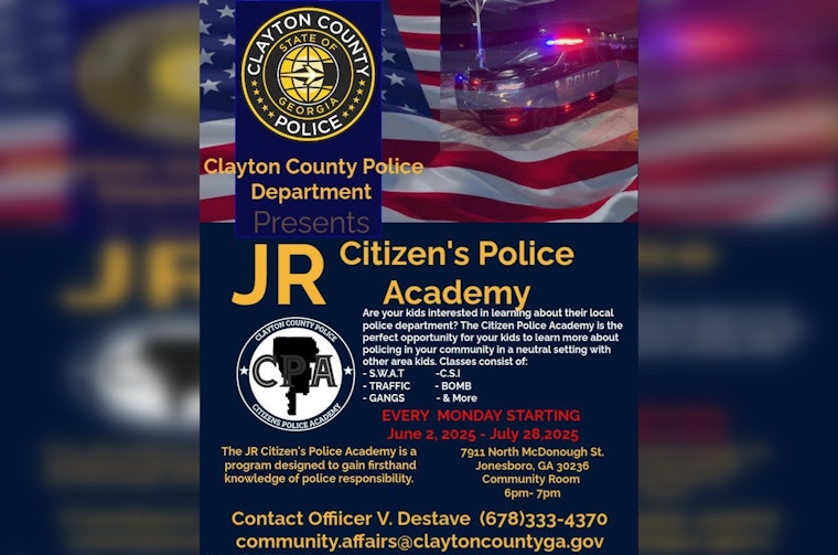 Clayton County Police Department Launches Free Jr. Citizen's Police Academy for Youth in Jonesboro