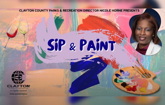 Clayton County Residents Unwind and Create at Sip & Paint Event Hosted by Community Parks & Recreation
