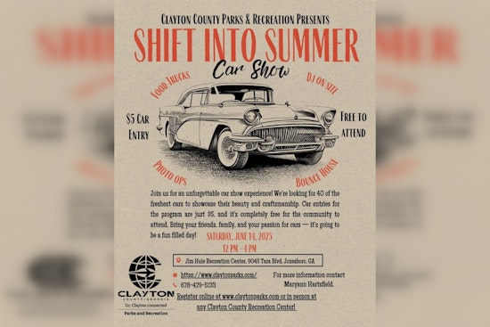 Clayton County's Shift Into Summer Car Show Seeks 40 Stunning Vehicles for June Exhibit