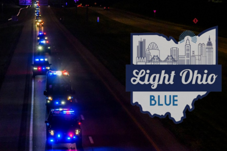 Columbus Lights Up in Blue to Honor Fallen Officers on 10th Anniversary of Memorial Caravan
