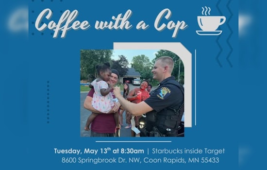 Coon Rapids Police Department Invites Public to "Coffee with a Cop" Event for Community Engagement